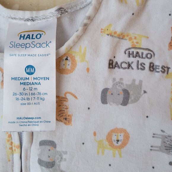 HALO SleepSack Wearable Blanket - 100% Cotton - Medium 6-12 Months - Picture 3 of 7
